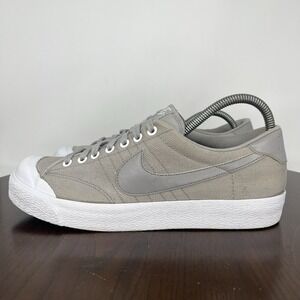 Nike All court Shoes Men's 9.5M Gray White Canvas Comfort Sneakers 417721-002